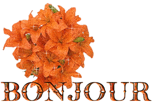 Gif animé bonjour fleur